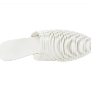 Tory Burch Sienna Woven Leather Pointed Toe Mules Sandal